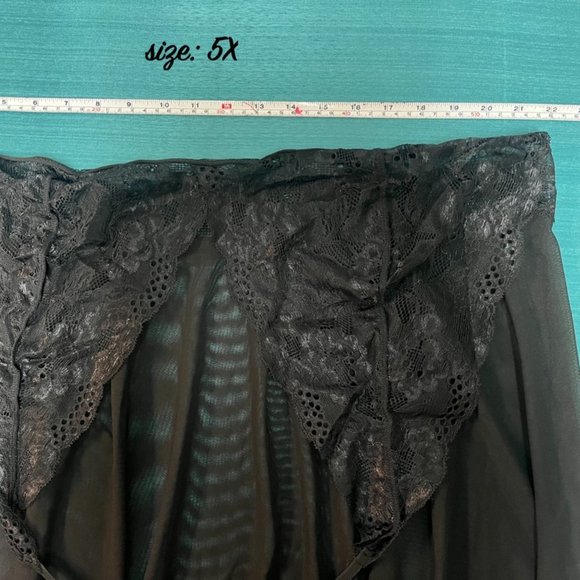 *NEW* Sexy Lace Lingerie QUEEN WOMAN PLUS 1X 2X 3X 4X 5X Halter Chemise Thong - Picture 14 of 16